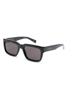 Saint Laurent Eyewear logo-print rectangle-frame sunglasses - Zwart