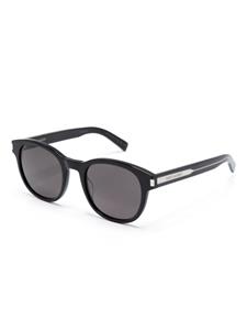 Saint Laurent Eyewear logo-engraved square-frame sunglasses - Zwart