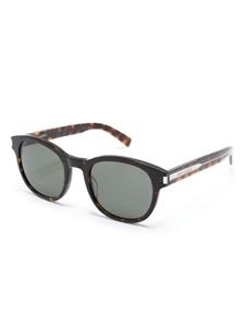 Saint Laurent Eyewear logo-engraved tortoiseshell sunglasses - Bruin