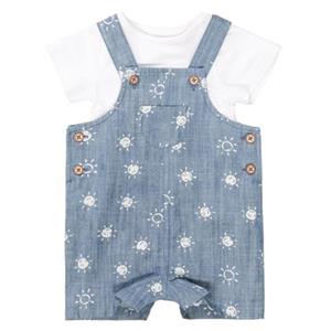 Staccato tuinbroek + body blauw denim gedessineerd