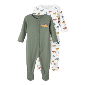 Name It Schlafoverall "NBMNIGHTSUIT 2P W/F LAUREL DINO", (Packung, 2 tlg.)