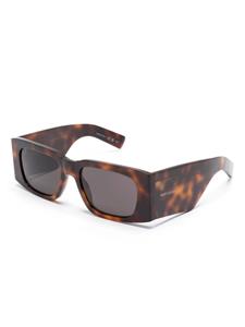 Saint Laurent Eyewear tortoiseshell rectangle-frame sunglasses - Bruin