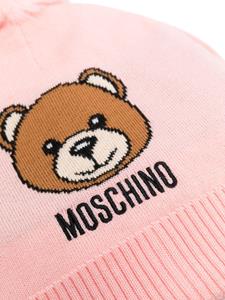 Moschino Kids Muts met pompon - Roze