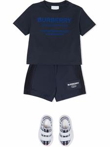 Burberry Kids T-shirt met Horseferry print - Blauw