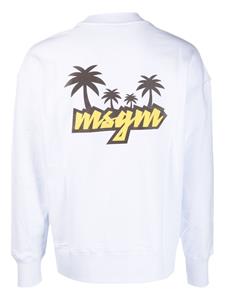 MSGM Sweater met logoprint - Wit