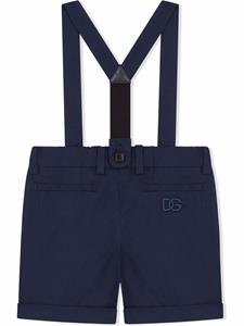 Dolce & Gabbana Kids Pantalon met bretels - Blauw