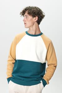 Sissy-Boy Donkergroene colourblock sweater