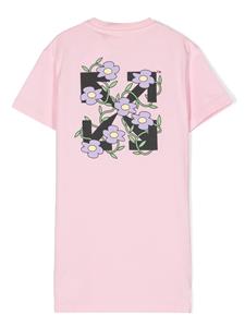 Off-White Kids T-shirtjurk met grafische print - Roze