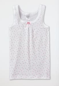 Schiesser Hemd wit met roze stippen - Original Classics - Mini Dots 