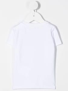 Moncler Enfant T-shirt met gestreept logo - Wit