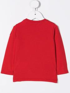 Moncler Enfant T-shirt met logoprint - Rood