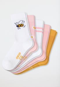 Schiesser Meisjes sokken 5-pack bloemen en bijen veelkleurig - Bee 