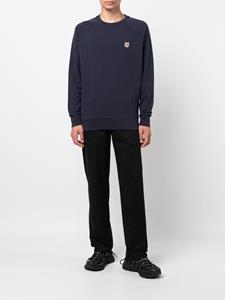 Maison Kitsuné Sweater met vossenpatch - Blauw