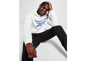 Reebok identity fleece stacked logo pullover hoodie - White- Heren