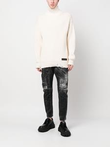 Dsquared2 ripped ribbed jumper - Wit
