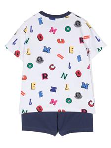 Moncler Enfant Shirt en shorts met print - Wit