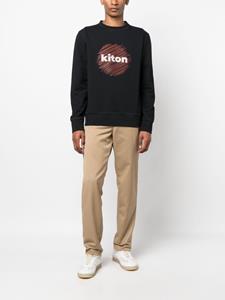 Kiton Katoenen sweater - Zwart