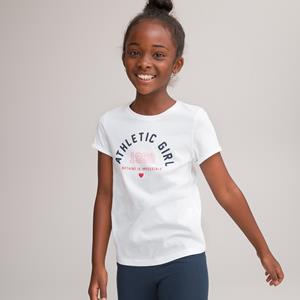 LA REDOUTE COLLECTIONS T-shirt met ronde hals en tekst Athletic Girl