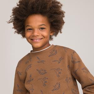 LA REDOUTE COLLECTIONS Sweater met ronde hals, dinosaurussenprint, in molton