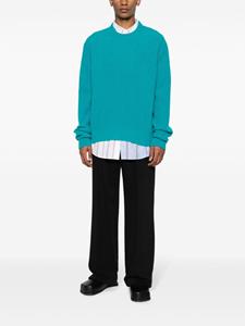 Laneus cew-neck ribbed-knit jumper - Blauw