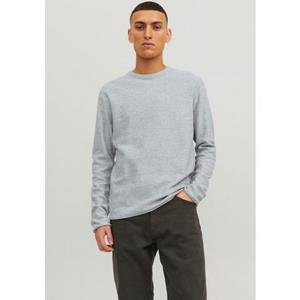 Jack & Jones Jack &Jones Esummer Linen Knit Crew Neck Sn Wrought Iron GRAU 