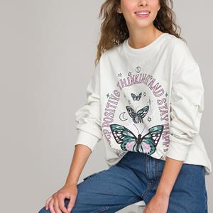LA REDOUTE COLLECTIONS T-shirt met lange mouwen en vlinder motief