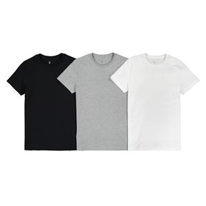 LA REDOUTE COLLECTIONS Set van 3 T-shirts met korte mouwen, in katoen