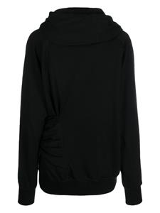 Undercover Gedrapeerde hoodie - Zwart