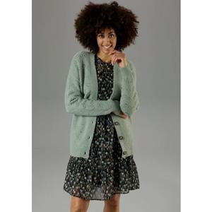 Aniston CASUAL Strickjacke mit Ajourstrickmuster