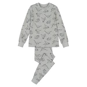 LA REDOUTE COLLECTIONS Geribbelde pyjama, dinosaurus print