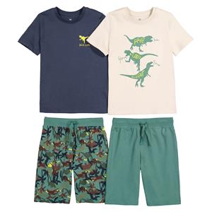 LA REDOUTE COLLECTIONS Set van 2 pyjashorts, Dinosaurus thema