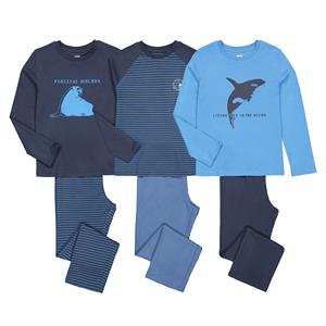 LA REDOUTE COLLECTIONS Set van 3 pyjama's met orka-, walrus- en strepenprint