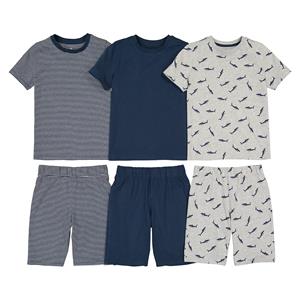 LA REDOUTE COLLECTIONS Set van 3 pyjashorts in katoen met haaienprint