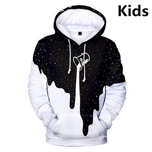 ETST WENDY 011 3 To 14 Years Kids Hoodie Black Pouring Milk Starry 3d Bucket Hoodies Sweatshirt Tie Dyed Children Clothes boy/girls pullover