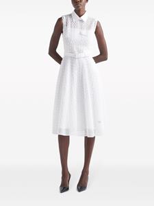 Prada Mouwloze midi-jurk - Wit