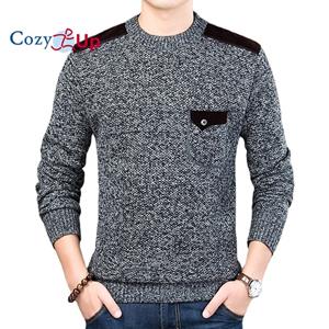 Cozy Up Sweater for Mens Pullovers Slim Fit  Jumpers Knitwear O-Neck Autumn Casual Patch Bottoming Shirt