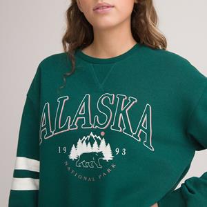 LA REDOUTE COLLECTIONS Sweater met ronde hals, campus spirit in molton