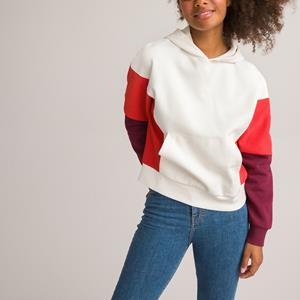 LA REDOUTE COLLECTIONS Hoodie colorblock in molton, cropped