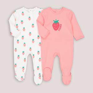 LA REDOUTE COLLECTIONS Set van 2 pyjama's, aardbeienprint