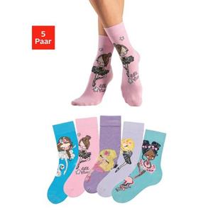 H.I.S Freizeitsocken, (5 Paar), mit Ballett Motive