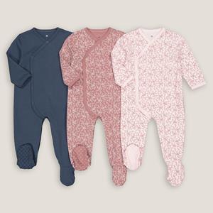 LA REDOUTE COLLECTIONS Set van 3 geboorte pyjama's in katoen
