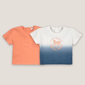 LA REDOUTE COLLECTIONS Set van 2 T-shirts met korte mouwen