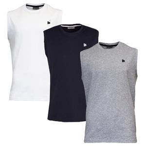 Donnay Donnay Heren - 3-Pack - Mouwloos T-shirt Stan - Wit/Navy/Lichtgrijs