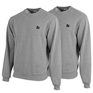 Donnay Donnay Heren - 2-Pack - Fleece Crew Sweater Dean - Zilvergrijs