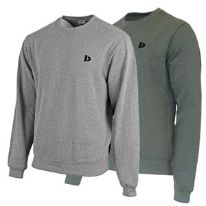 Donnay Donnay Heren - 2-Pack - Fleece Crew Sweater Dean - Zilvergrijs & Legergroen