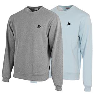 Donnay Donnay Heren - 2-Pack - Fleece Crew Sweater Dean - Zilvergrijs & Lichtblauw