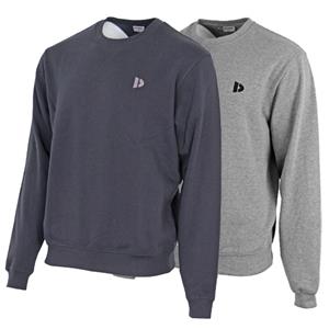 Donnay Donnay Heren - 2-Pack - Fleece Crew Sweater Dean - Navy & Zilvergrijs