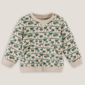 LA REDOUTE COLLECTIONS Sweater met ronde hals en 'palmbomen' print, in molton