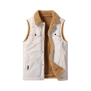 YL Mall KEEP-22 Men's Vest Corduroy Plus Velvet Padded Warm Plus Size Waistcoat Couple Vest Autumn and Winter Cashmere Coat Vest