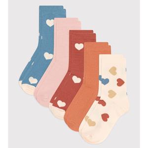 PETIT BATEAU Set van 5 paar sokken met hartenmotief